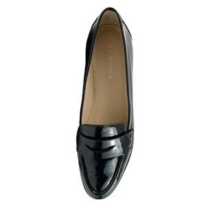 Via Spiga Patent Leather Loafer 9 Stitch Black